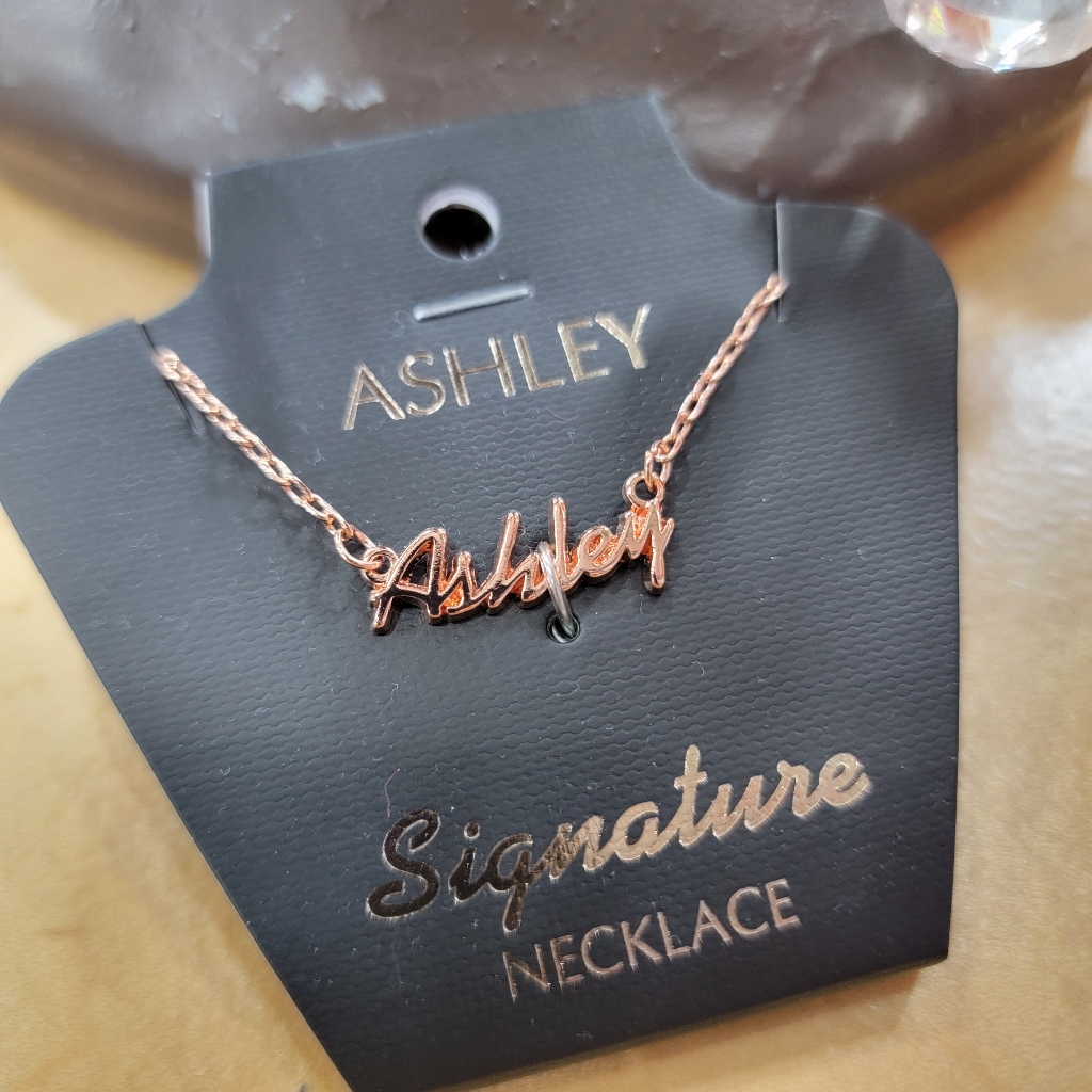 Ahsley Personalized Name In Rose Gold Necklace